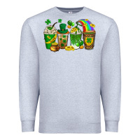 Heather Grey st. patricks day coffee drinks Premium Sweatshirt - Neo Western