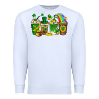 White st. patricks day coffee drinks Premium Sweatshirt - Neo Western