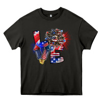 Asphalt patriotic Love Heavy Core Tee - CowhideDigitalArt