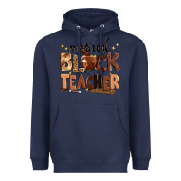 Navy proud black teacher Heavyweight Hoodie - Zillion Design Studio