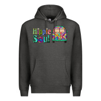 Charcoal Heather hippie soul caravan Premium Hoodie - BarkalooDesign