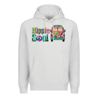 Dove Grey hippie soul caravan Premium Hoodie - BarkalooDesign