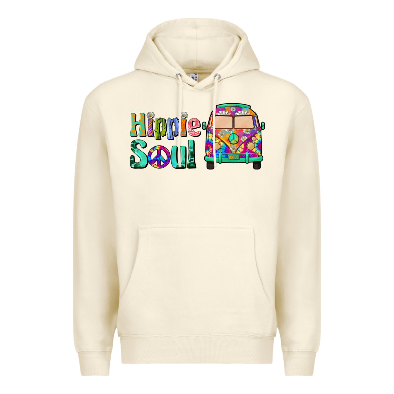 Hippie Soul Caravan Premium Hoodie by BarkalooDesign | Teevron