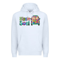 White hippie soul caravan Premium Hoodie - BarkalooDesign