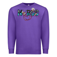 Purple nurse Premium Sweatshirt - SublimationCraftShop