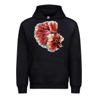 Black Betta Fish Urban Hoodie - LillyAllenDesigns