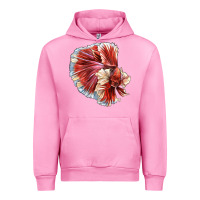 Fuchsia Pink Betta Fish Urban Hoodie - LillyAllenDesigns