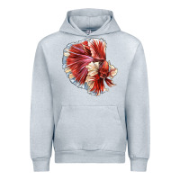 Heather Grey Betta Fish Urban Hoodie - LillyAllenDesigns