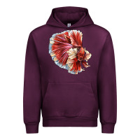 Mauve Wine Betta Fish Urban Hoodie - LillyAllenDesigns