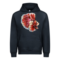 Navy Betta Fish Urban Hoodie - LillyAllenDesigns