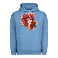 Pigment Pebble Blue Betta Fish Urban Hoodie - LillyAllenDesigns