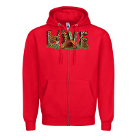 Red love camping Zipper Hoodie - texasbilliewilder