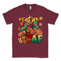 Burgundy festive af christmas black girl children sneakers Classic Tee - RanaPortraitStore