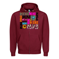 Burgundy mini gemstone sunflower Zipper Hoodie - texasbilliewilder
