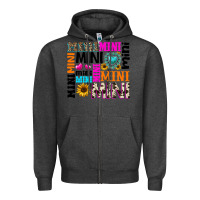 Charcoal Heather mini gemstone sunflower Zipper Hoodie - texasbilliewilder
