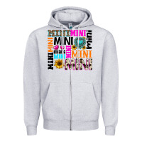 Heather Grey mini gemstone sunflower Zipper Hoodie - texasbilliewilder
