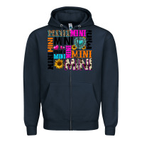Navy mini gemstone sunflower Zipper Hoodie - texasbilliewilder