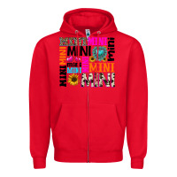 Red mini gemstone sunflower Zipper Hoodie - texasbilliewilder