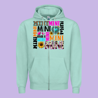 Mini Gemstone Sunflower Zipper Hoodie Designed By Texasbilliewilder