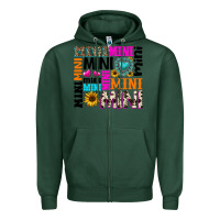 Sports Green mini gemstone sunflower Zipper Hoodie - texasbilliewilder