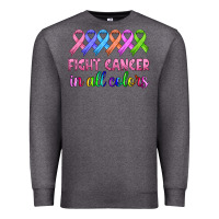 Charcoal Heather fight cancer in all colors Premium Sweatshirt - HRA Design Shop
