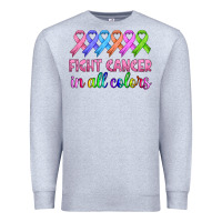 Heather Grey fight cancer in all colors Premium Sweatshirt - HRA Design Shop