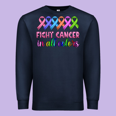 Fight Cancer In All Colors Premium Sweatshirt Designed By Hra Design Shop