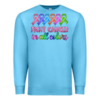 Ocean Blue fight cancer in all colors Premium Sweatshirt - HRA Design Shop
