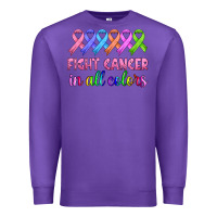 Purple fight cancer in all colors Premium Sweatshirt - HRA Design Shop