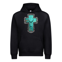 Black turquoise gemstone cross Urban Hoodie - Jasminsmagicworld