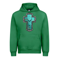 Emerald turquoise gemstone cross Urban Hoodie - Jasminsmagicworld