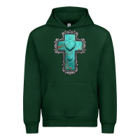Forest Green turquoise gemstone cross Urban Hoodie - Jasminsmagicworld