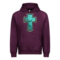 Mauve Wine turquoise gemstone cross Urban Hoodie - Jasminsmagicworld