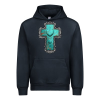 Navy turquoise gemstone cross Urban Hoodie - Jasminsmagicworld
