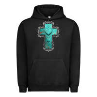 Pigment Black turquoise gemstone cross Urban Hoodie - Jasminsmagicworld