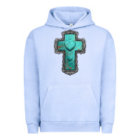 Pigment Grape Ice turquoise gemstone cross Urban Hoodie - Jasminsmagicworld