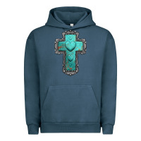 Pigment Midnight Navy turquoise gemstone cross Urban Hoodie - Jasminsmagicworld