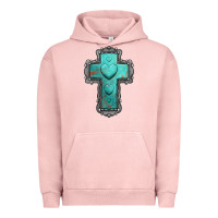 Pigment Salmon turquoise gemstone cross Urban Hoodie - Jasminsmagicworld