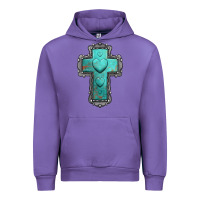 Tulip turquoise gemstone cross Urban Hoodie - Jasminsmagicworld