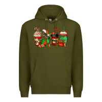 Army Green trex coffee cups Premium Hoodie - Jasminsmagicworld