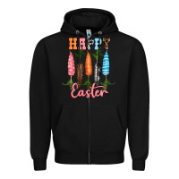 Black Happy Easter Zipper Hoodie - RanaPortraitStore