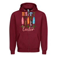 Burgundy Happy Easter Zipper Hoodie - RanaPortraitStore