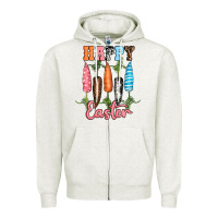 Oatmeal Heather Happy Easter Zipper Hoodie - RanaPortraitStore