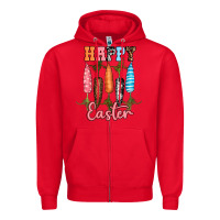 Red Happy Easter Zipper Hoodie - RanaPortraitStore