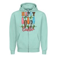 Seafoam Happy Easter Zipper Hoodie - RanaPortraitStore