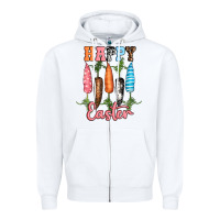 White Happy Easter Zipper Hoodie - RanaPortraitStore