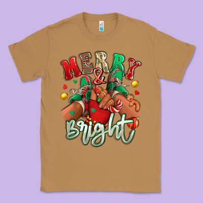Merry And Bright Black Kid Sneakers Classic Tee Designed By Ranaportraitstore