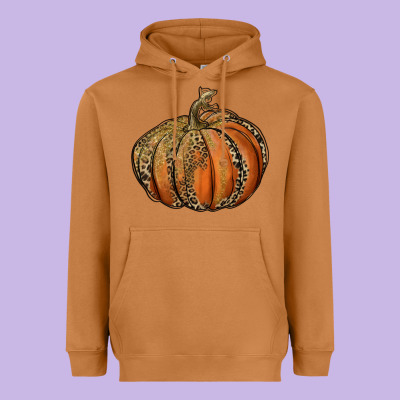 Leopard Pumpkin Heavyweight Hoodie Designed By Ranaportraitstore