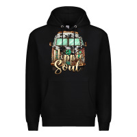 Black hippie soul caravan Premium Hoodie - BarkalooDesign