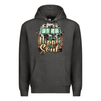 Charcoal Heather hippie soul caravan Premium Hoodie - BarkalooDesign